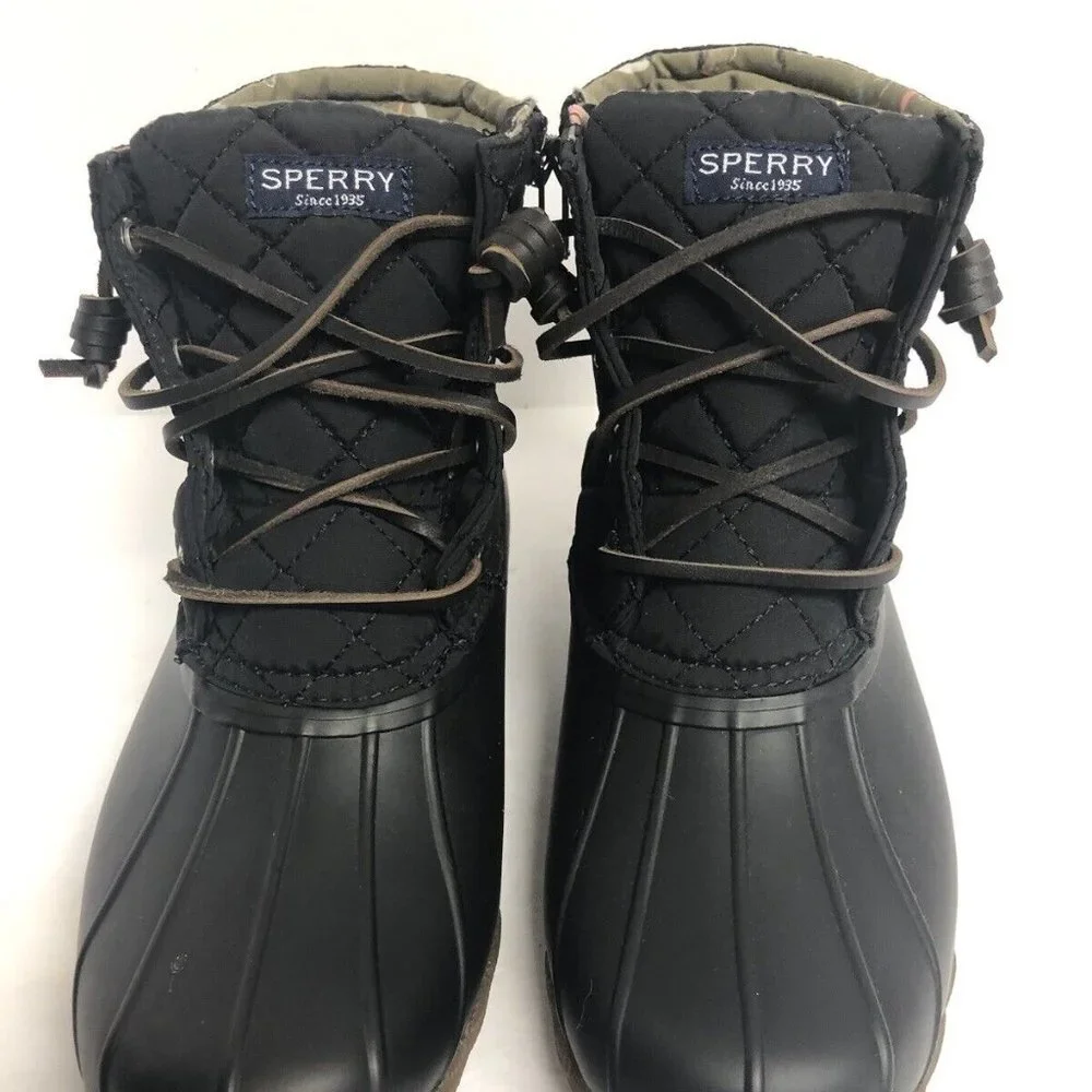 Sperry Women’s Saltwater Quilted Duck Boots, Size 7Wide